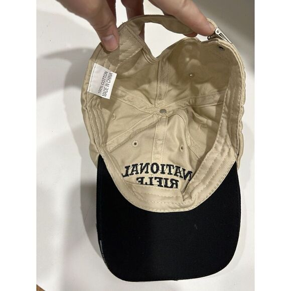 🌼5for$25🌼Men's Hat Cap Tan Black National Rifle Association Gold Eagle - Picture 4 of 7